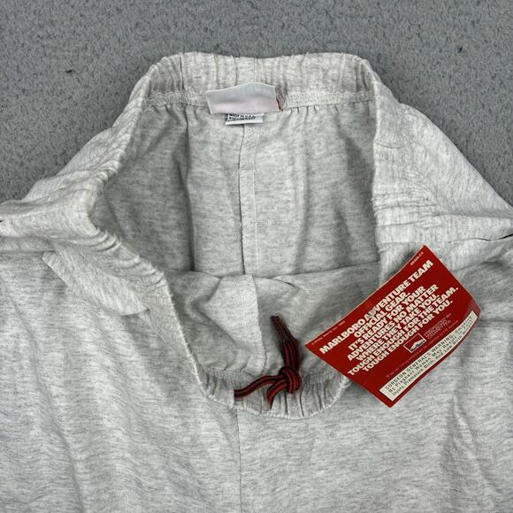 Vintage Marlboro Shorts Men’s Large Gray Adventure Logo Sweat Fleece 90s NWT - Picture 6 of 8